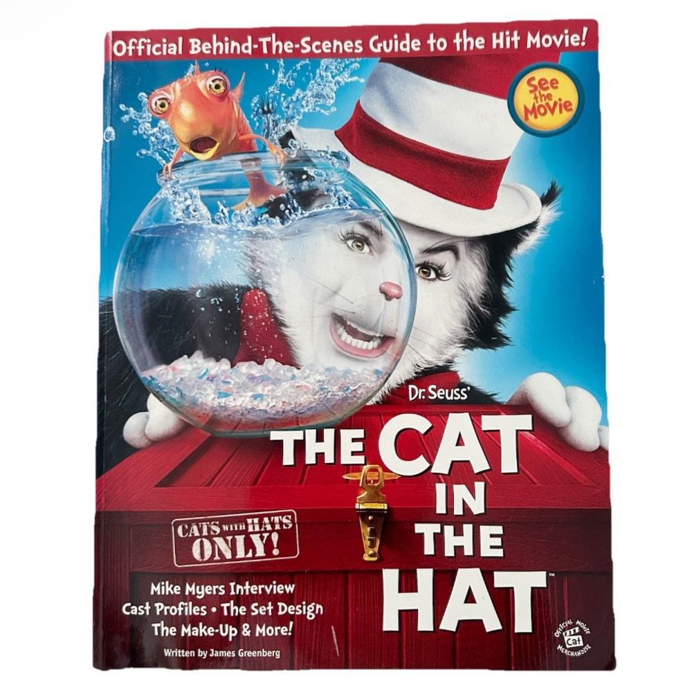 Vintage 2003 Dr. Seuss The Cat in the Hat Movie Hardcover Book Mike Myers Photos
